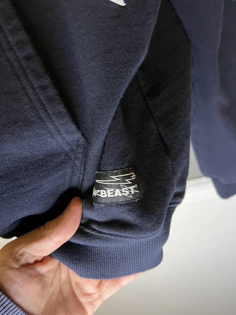 MrBeast Hoodie Mens 2XL Black Investor Club Exec Graphic Fleece Sweatshirt